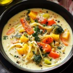 Pâtes aux légumes, lait de coco et curry 🌿🥥🍛