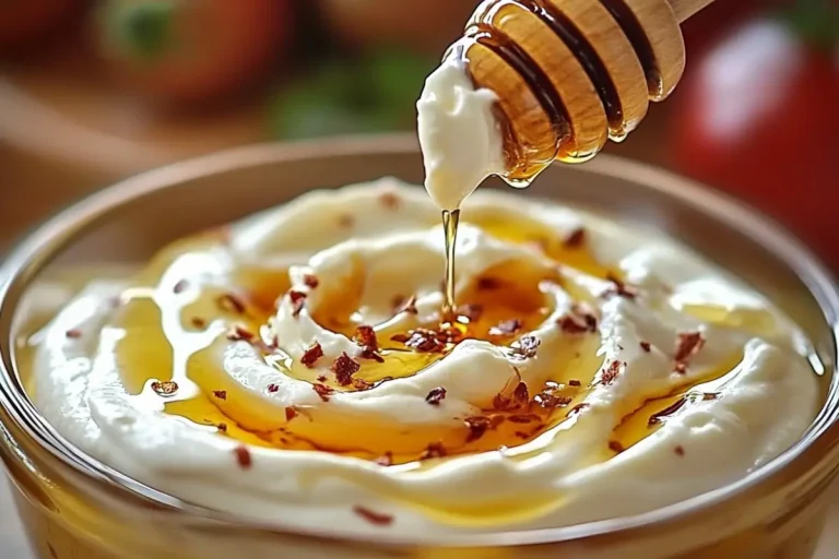 Trempette chaude au fromage à la crème et au miel