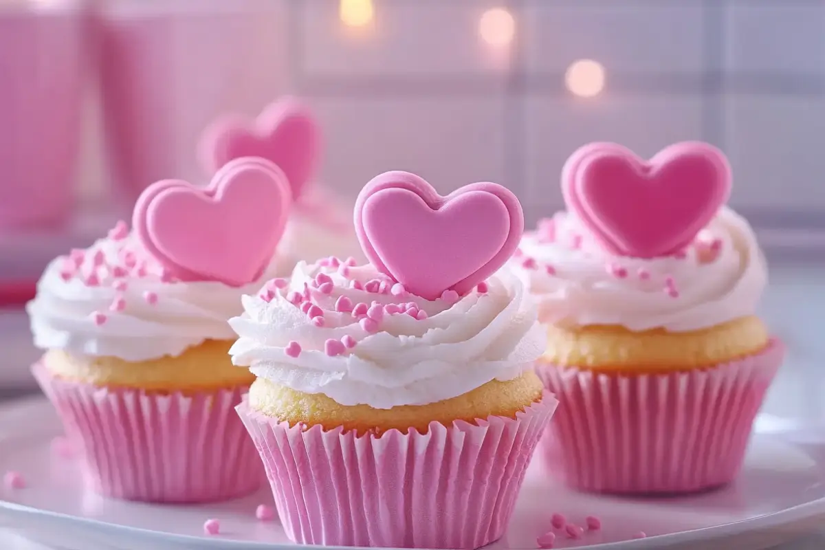 🧁 Cupcakes de Saint-Valentin en forme de cœur