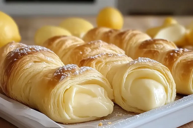 Rouleaux de croissant au citron et au fromage à la crème