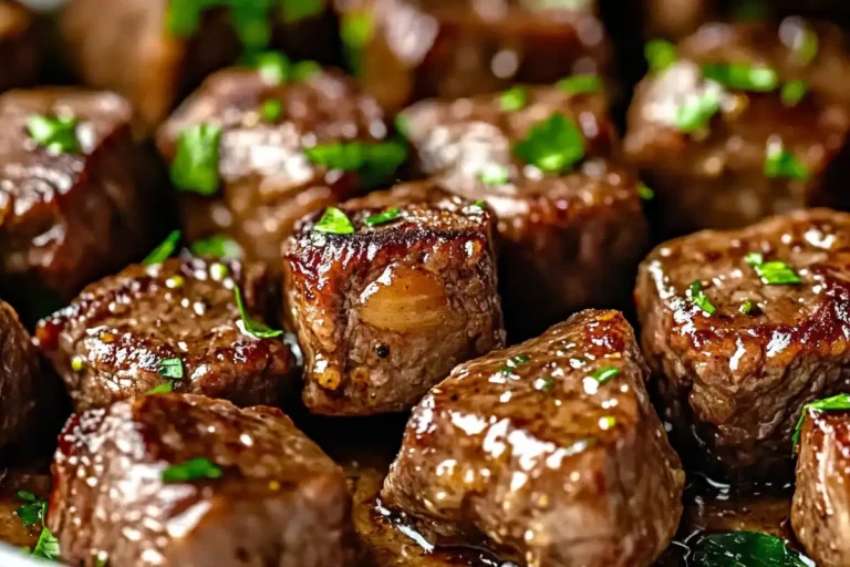 Bouchées de steak au beurre à l'ail