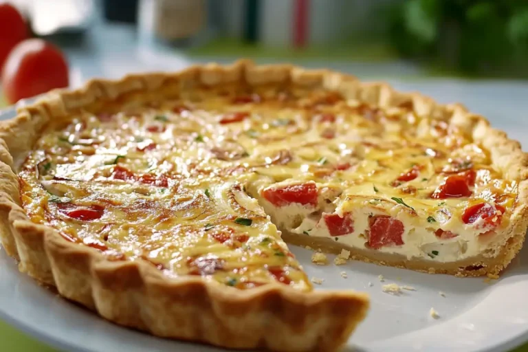 Tarte au thon, tomate et moutarde