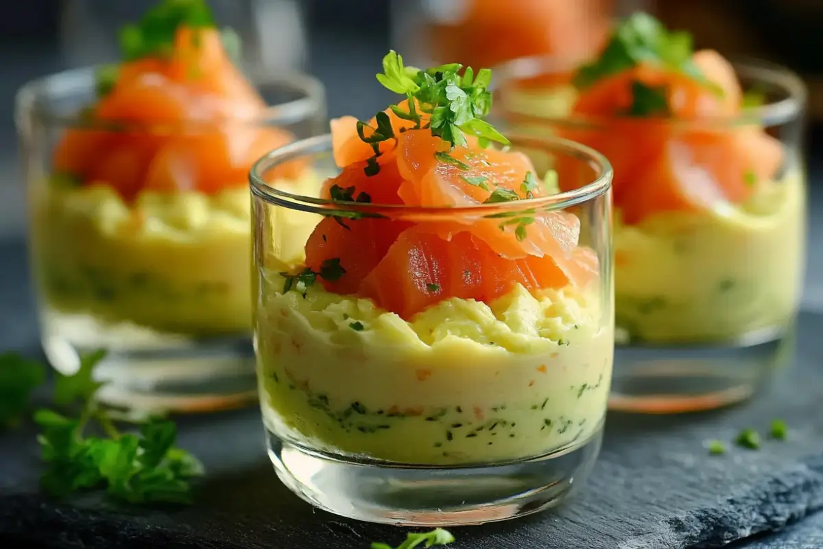 Mousse d’avocat au saumon