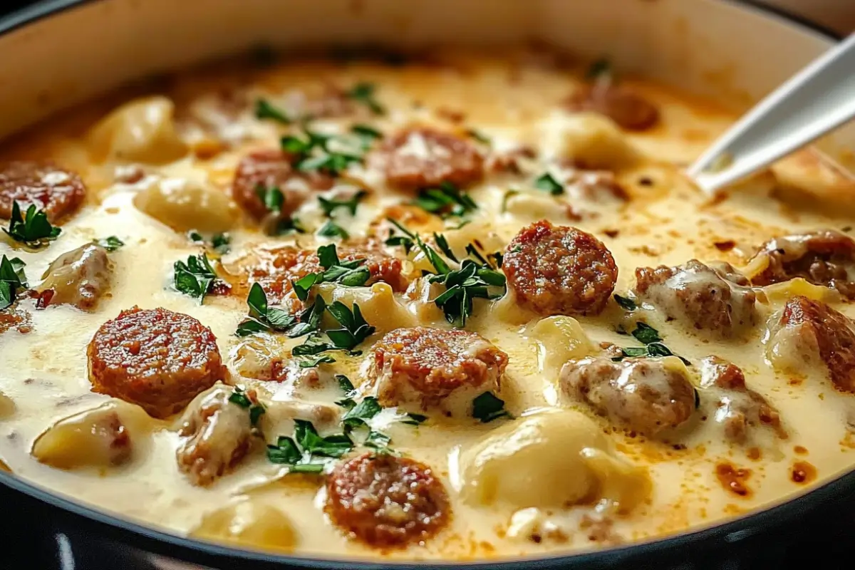 Soupe crémeuse aux saucisses 🌿🥣