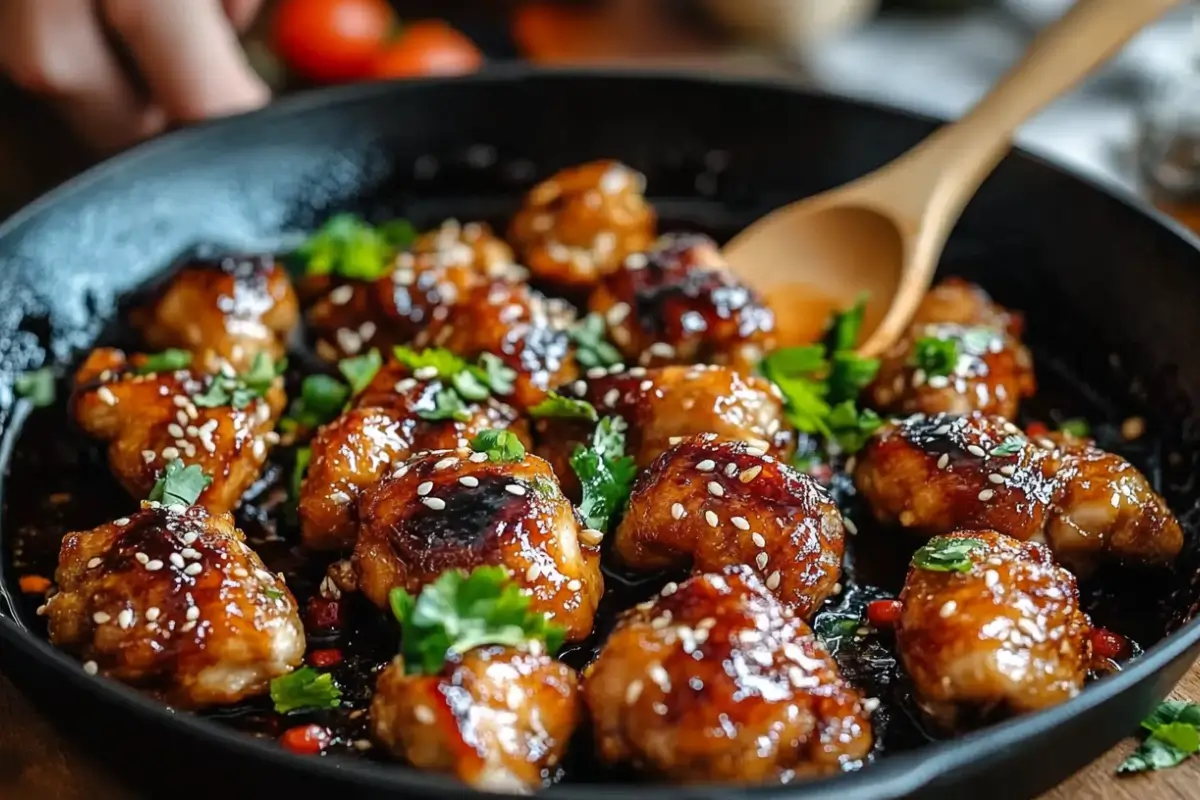Poulet croustillant à l'ail et au miel 🍯🍗