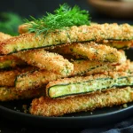 Bâtonnets de courgettes croustillants au four