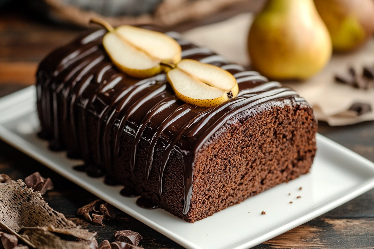 Cake aux poires et chocolat