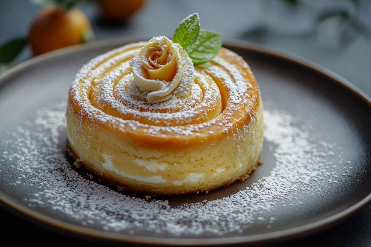 Flan roulé à l’orange savoureux