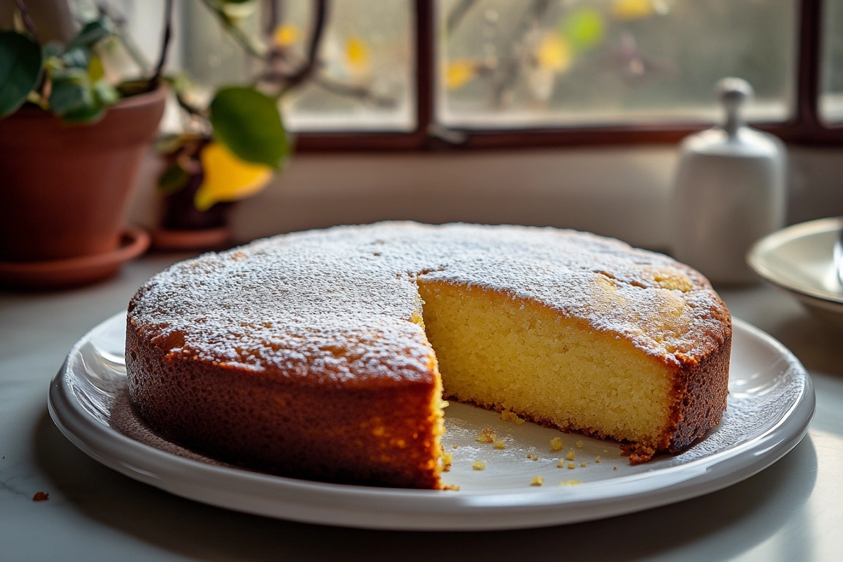 Moelleux aux amandes et compote de pommes