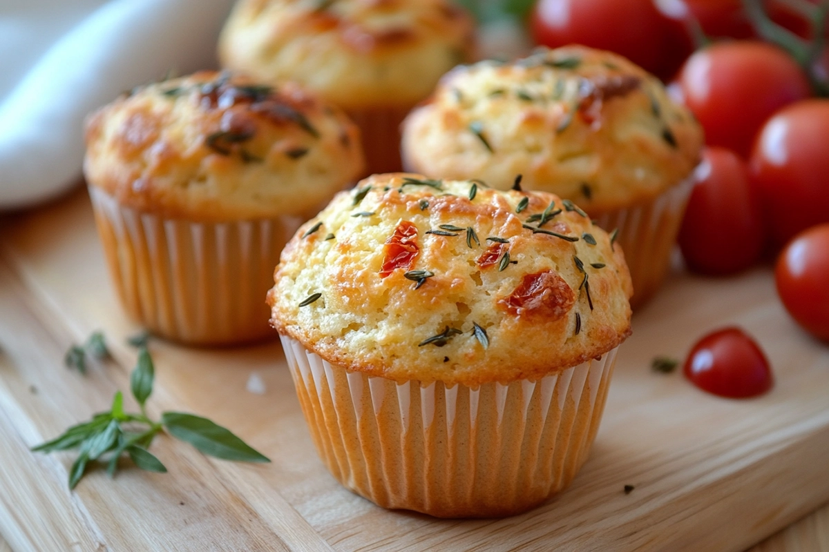 Muffin apéro italien (parmesan, tomates séchées)