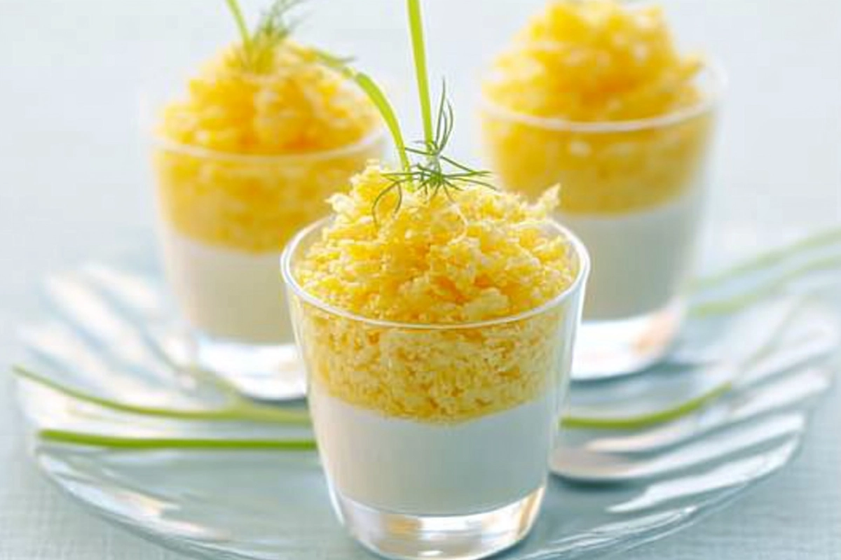Œufs mimosa en verrines