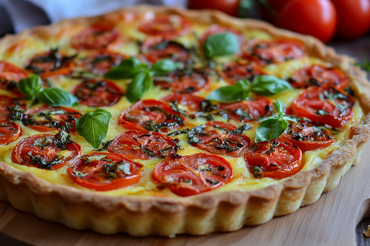 Tarte fine aux tomates et échalotes