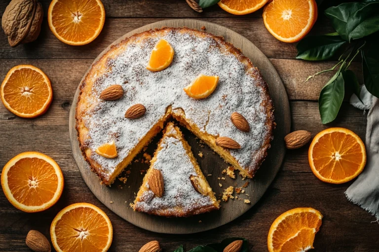 Tarte orange amandes