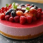 Cheesecake sans cuisson aux fruits rouges