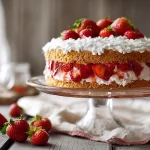 Gâteau Fraises Printemps