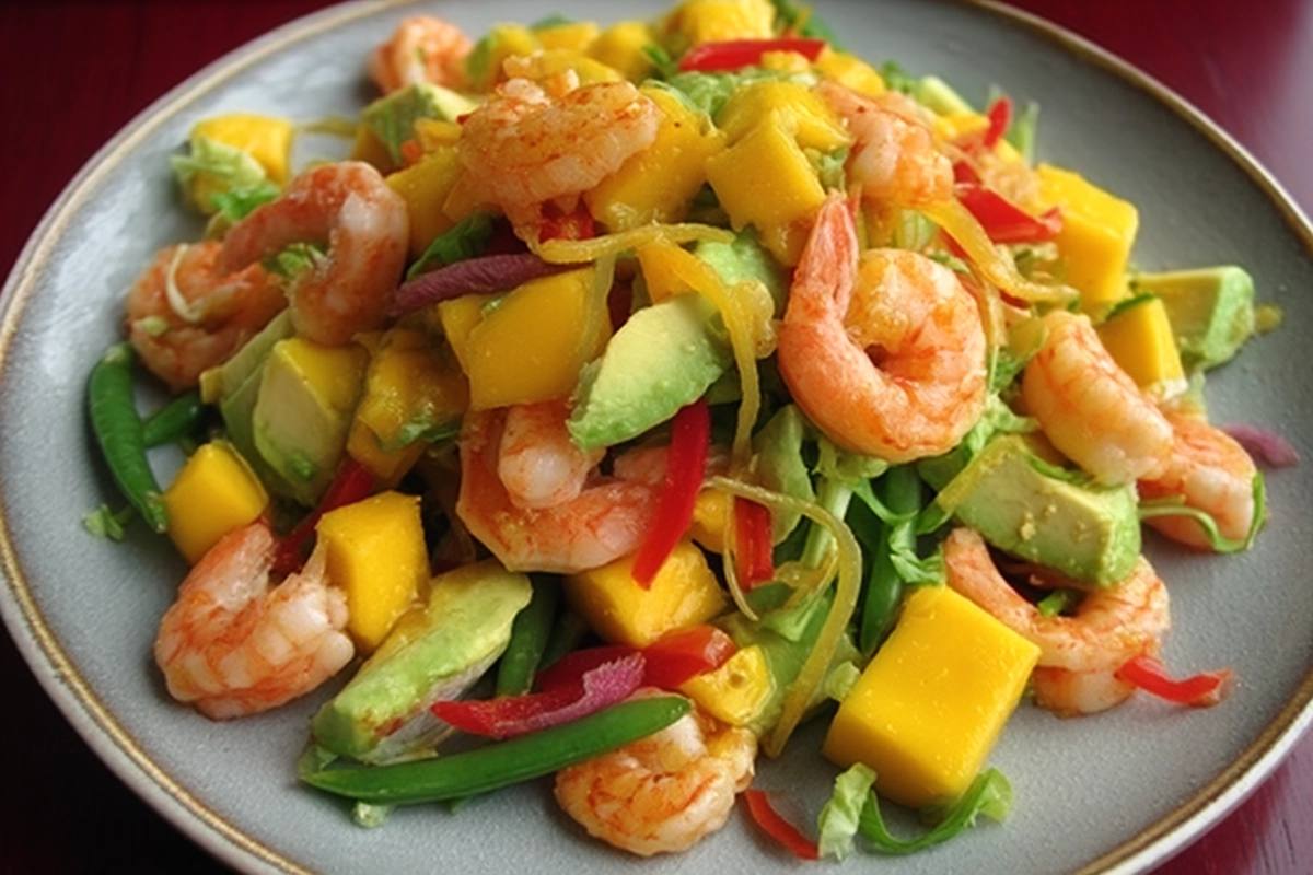 Salade Avocat Mangue et Crevettes