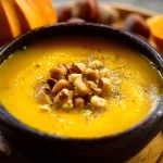 Soupe de potiron et châtaignes