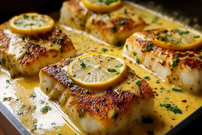 Cabillaud au Four à la Moutarde et Crème Citronnée