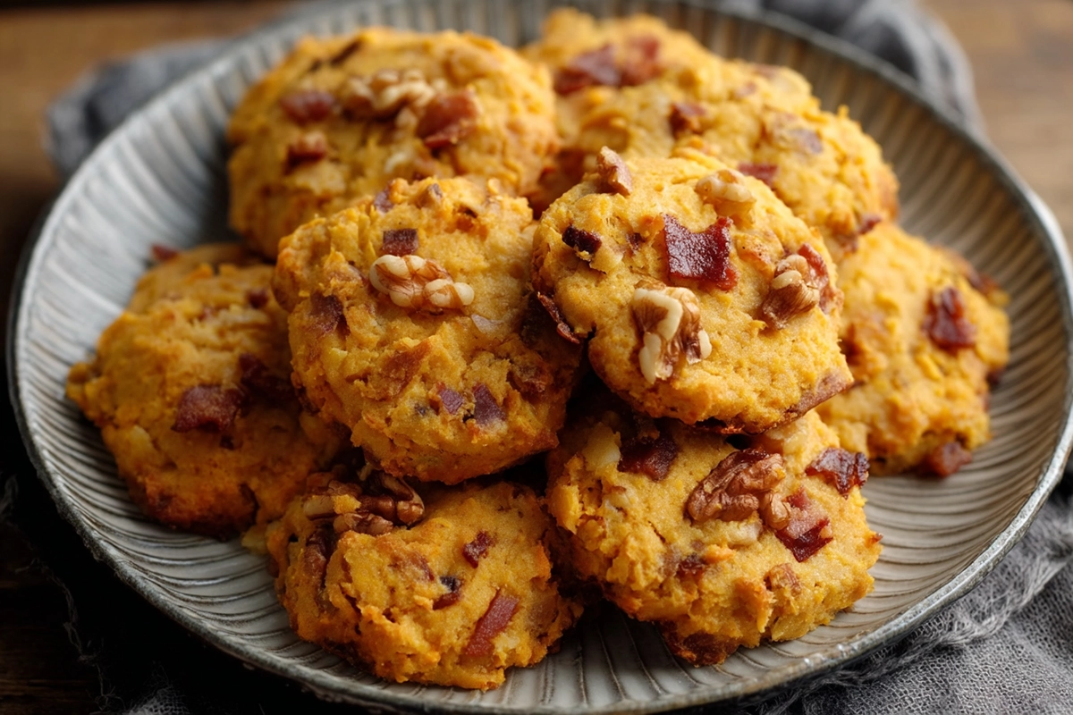 Cookies au parmesan, chorizo et noix