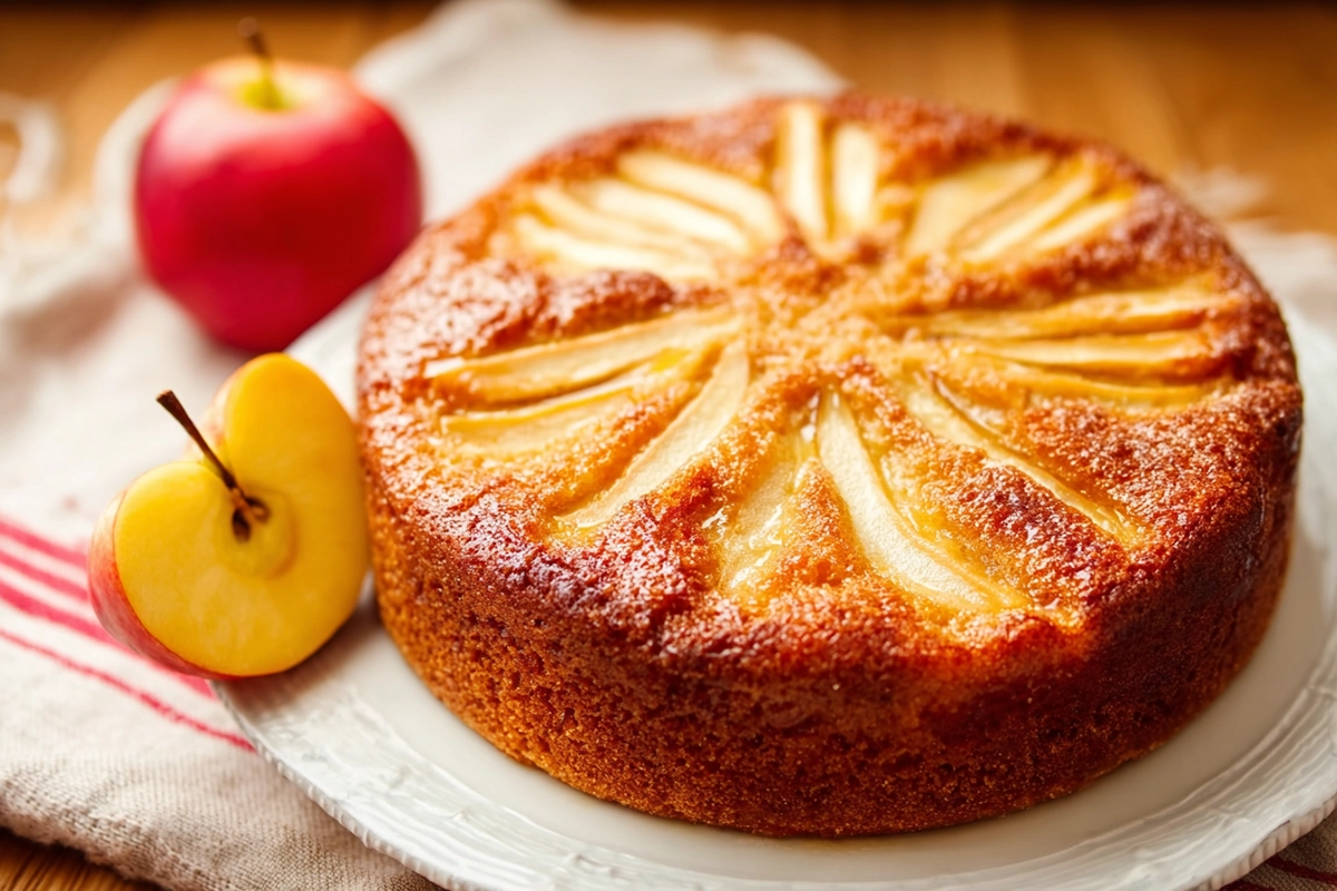 Gâteau aux pommes peu calorique
