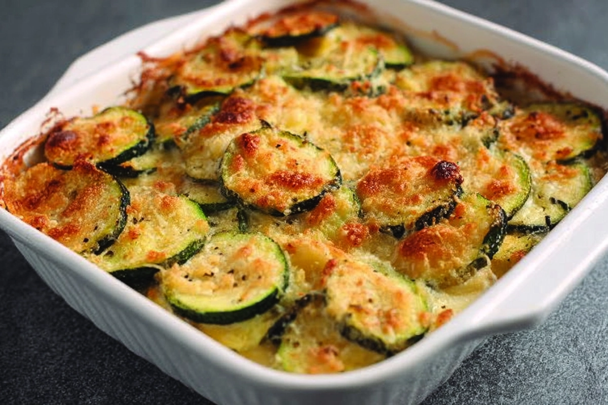 Gratin à la courgette et oignon à la crème fraîch