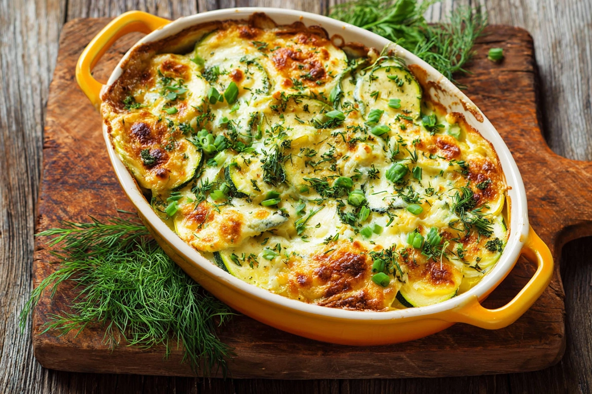 Gratin de courgette au tho