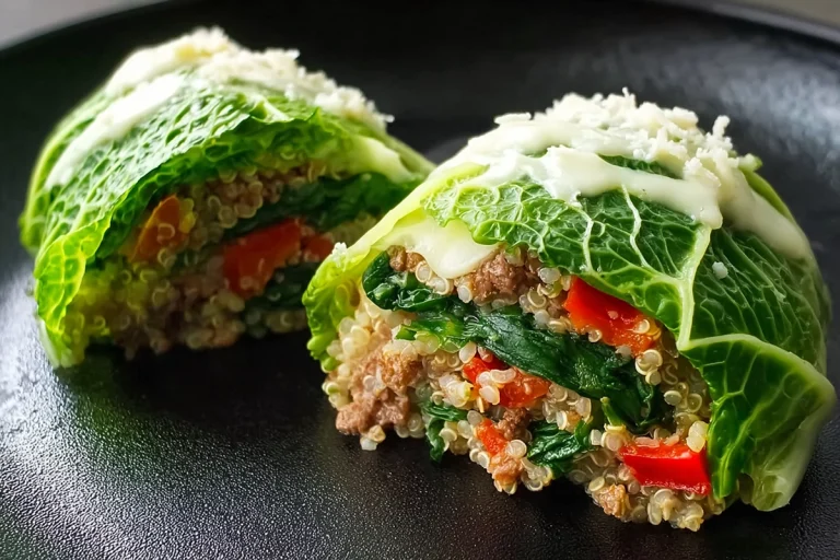 Rouleaux de Chou Farcis au Riz et aux Légumes
