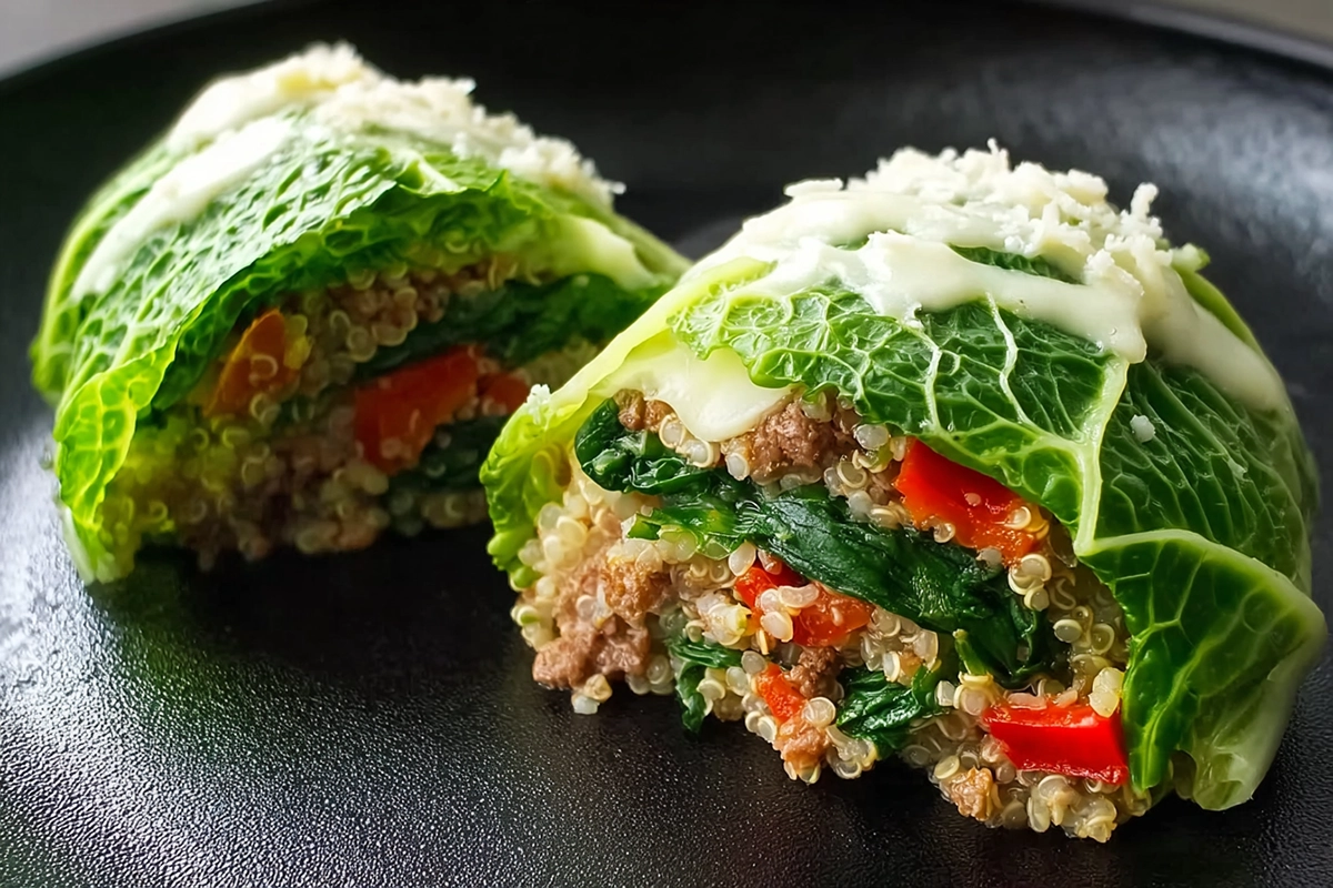 Rouleaux de Chou Farcis au Riz et aux Légumes
