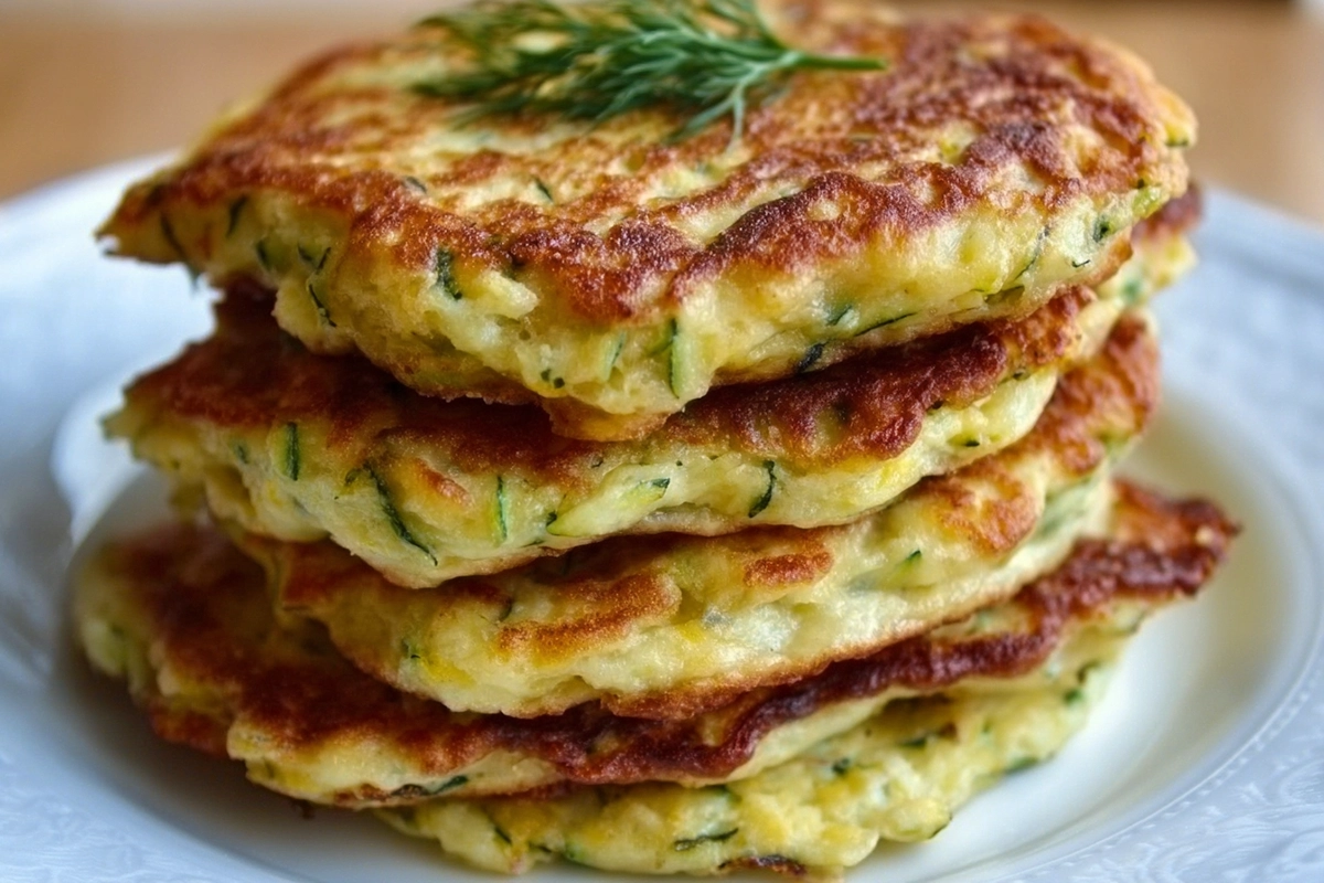 Pancakes courgette et mozzarella au thym