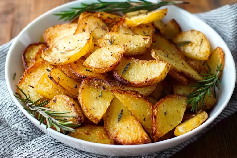 Pommes de terre rôties aux herbes et à l'ail, carottes et courgettes