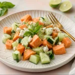 Salade de melon, concombre et feta