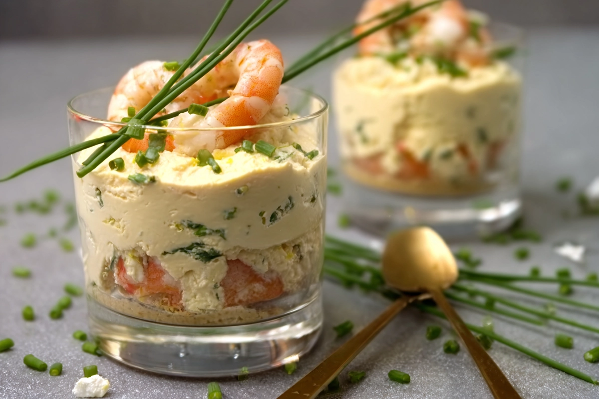 Tiramisu aux crevettes roses