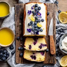 Cake citron myrtilles & glaçage au fromage frais : l'élégance sucrée de l'été