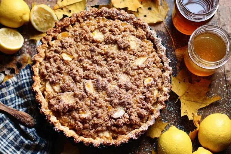tarte crumble aux pommes et caramel beurre salé