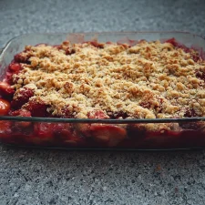 Crumble de rhubarbe