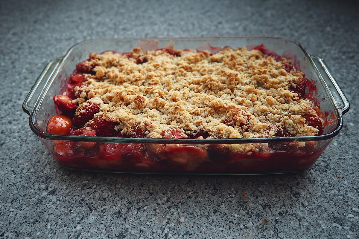 Crumble de rhubarbe