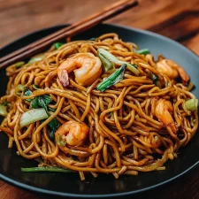 Nouilles sautées aux crevettes