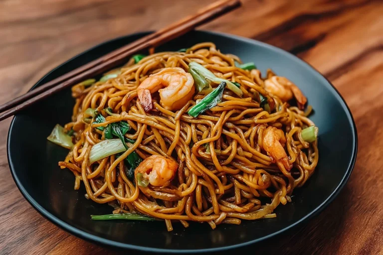 Nouilles sautées aux crevettes