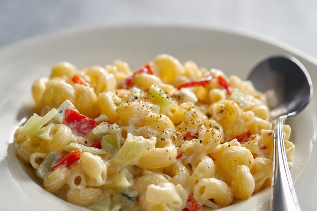 pâtes poivrons chèvre