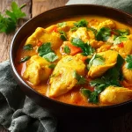 Poulet au curry et au lait de coco