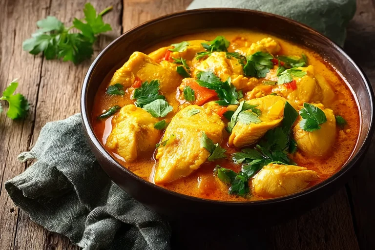 Poulet au curry et au lait de coco