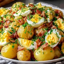Salade pomme de terre lardons œufs