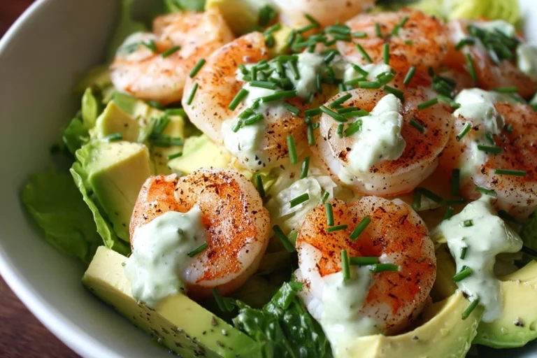salade de crevettes crémeuse