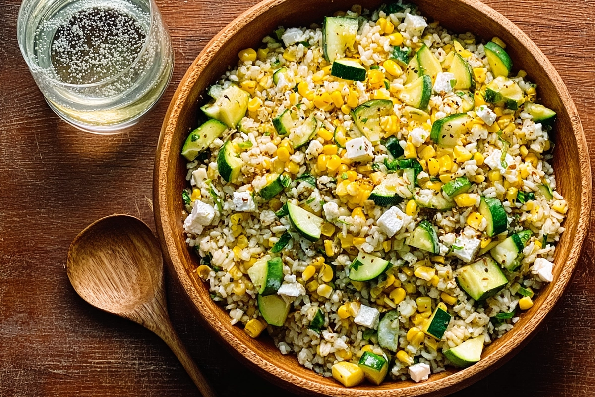 salade avocat maïs riz
