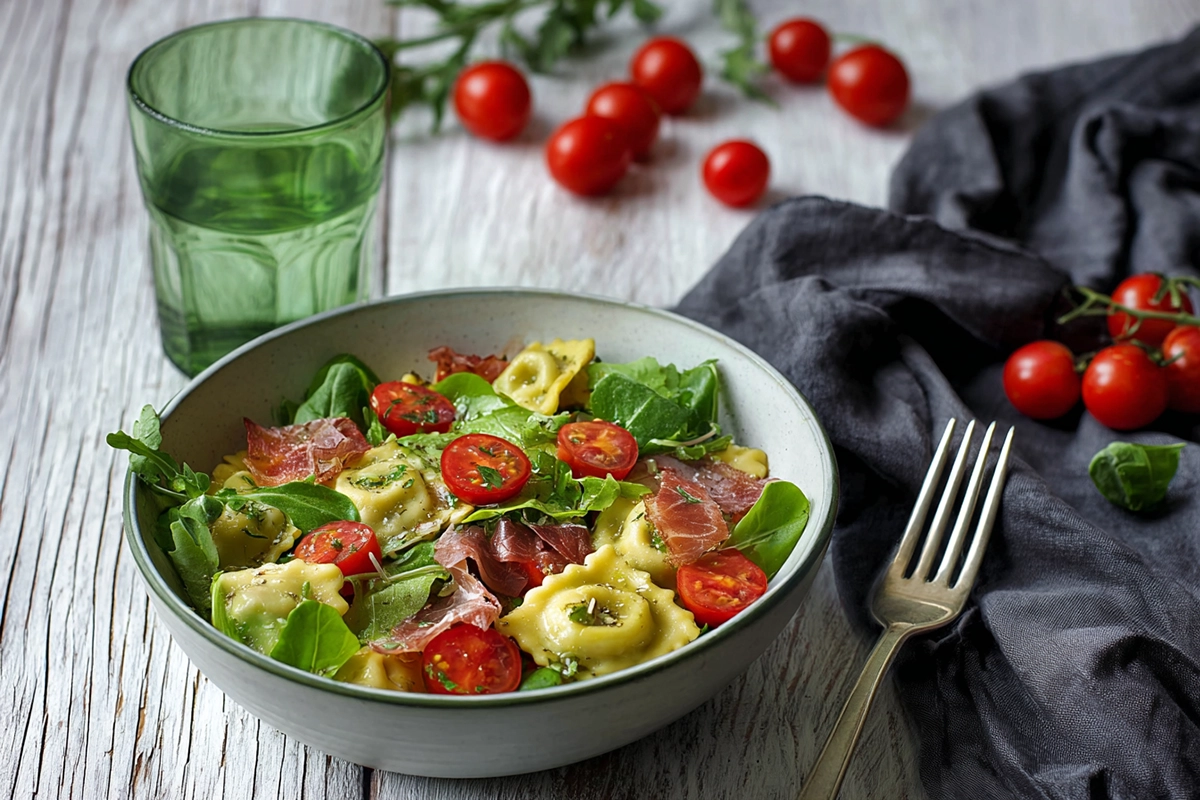 salade de ravioles poêlées