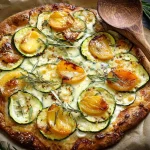 Tarte courgettes et chèvre au miel