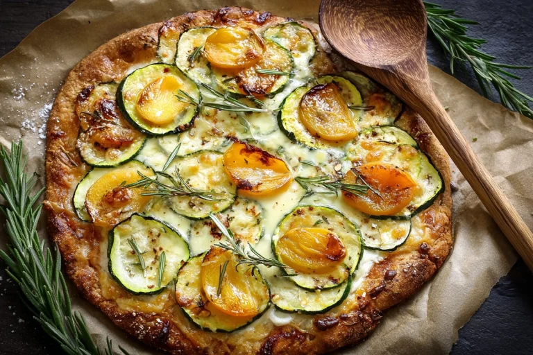 Tarte courgettes et chèvre au miel