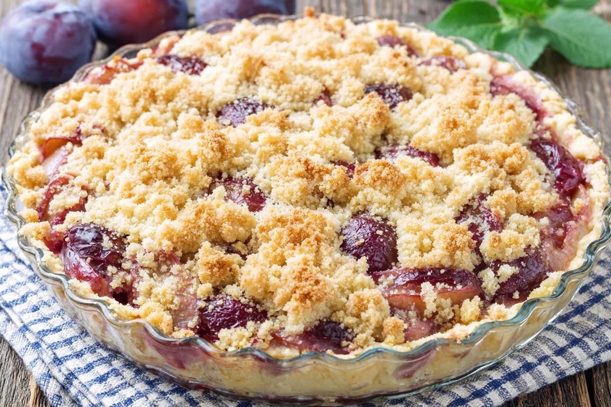 crumble aux prunes