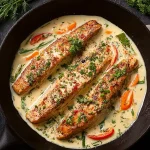 pavé de saumon à la crème