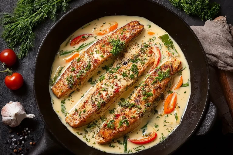 pavé de saumon à la crème